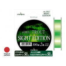Fir Monofilament Yamatoyo Famell Trout Sight Edition Mist Green 100m 0.117mm 2.5lb